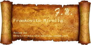 Frankovits Mirella névjegykártya